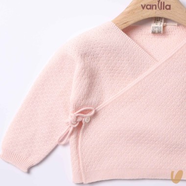 Cardigan incrociato in filo di cotone Maglia e Cardigan