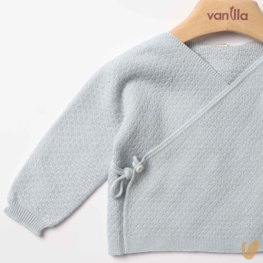 Cardigan incrociato in filo di cotone Maglia e Cardigan