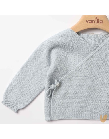 Crossed cardigan in cotton thread