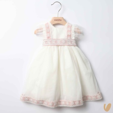 Abito elegante tulle Battesimo