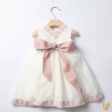 Abito elegante tulle Battesimo