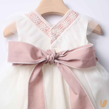 Abito elegante tulle Battesimo