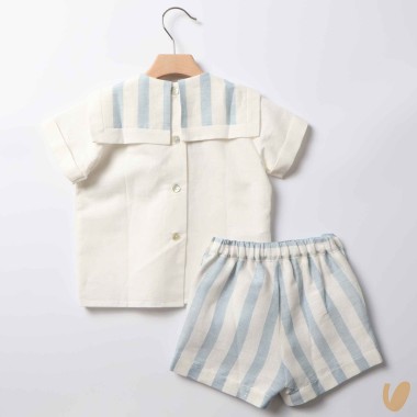 Completo marinaretto in lino Completo e Pagliaccetto