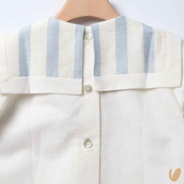 Completo marinaretto in lino Completo e Pagliaccetto