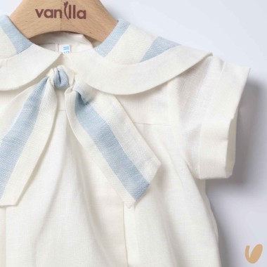 Pagliaccetto marinaretto in lino Completo e Pagliaccetto