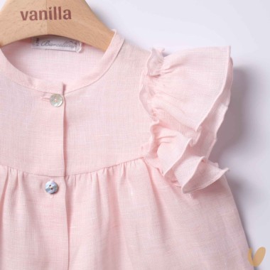 Completo Blusa in puro lino e short Completo e Pagliaccetto