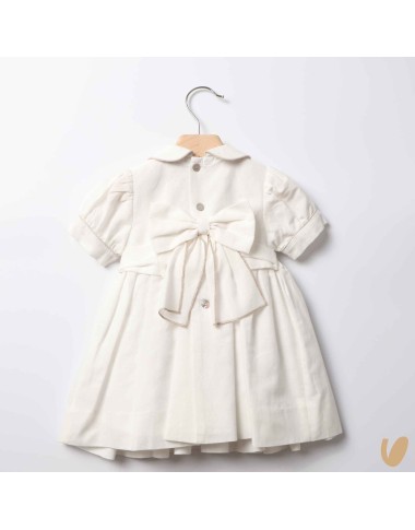 Embroidered smock dot dress