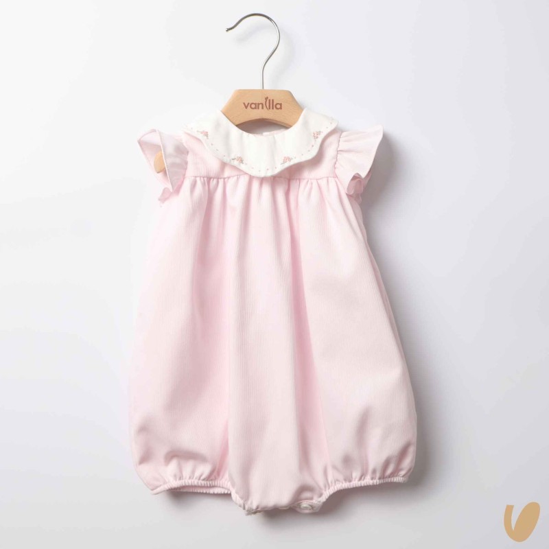 Pagliaccetto piquè ricamato a mano Completo e Pagliaccetto