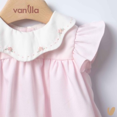 Pagliaccetto piquè ricamato a mano Completo e Pagliaccetto