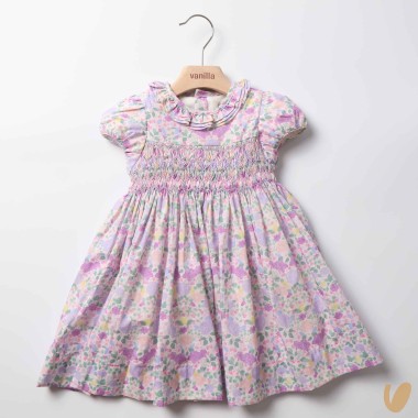 Abito in popeline punto smock Abito e Tuta