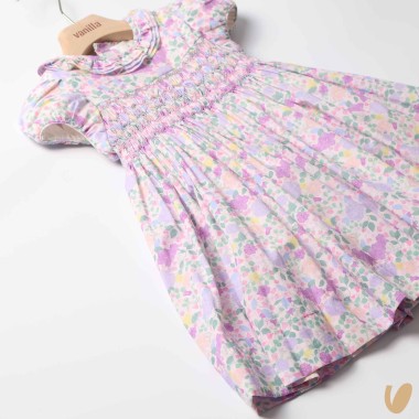 Abito in popeline punto smock Abito e Tuta