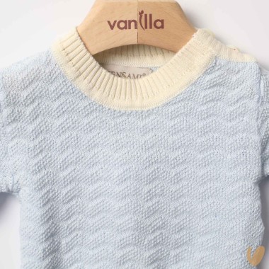 Completo nascita onde in filo di cotone Set Nascita e Uscita Clinica