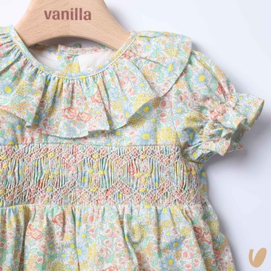 Pagliaccetto punto smock liberty Completo e Pagliaccetto