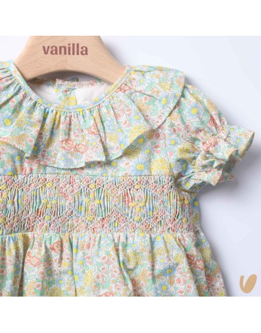 Pagliaccetto punto smock liberty Completo e Pagliaccetto