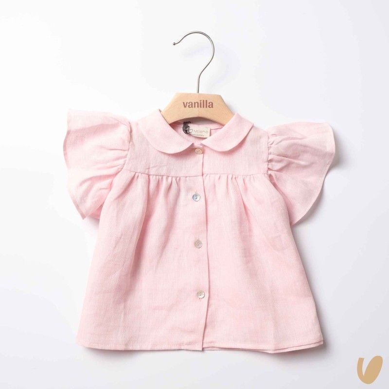 Blusa in puro lino Gonna e Shorts