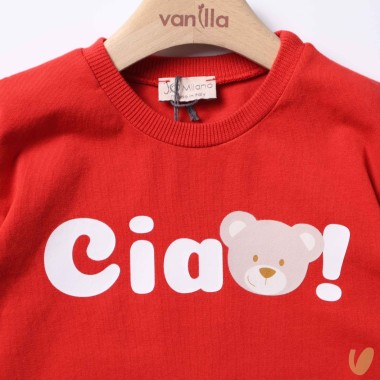 T-shirt "Ciao" con orsetto T-Shirt e Camicia