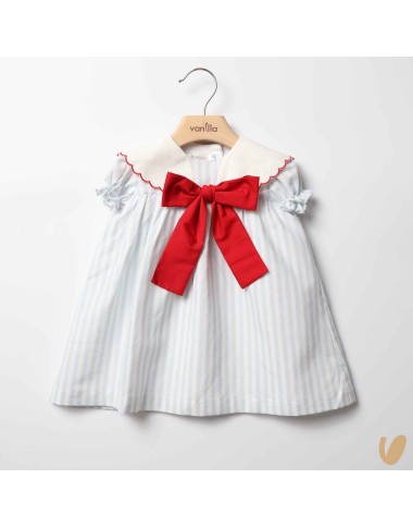 Marine dress with bow