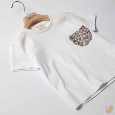 T-shirt taschino fiori T-Shirt e Salopette