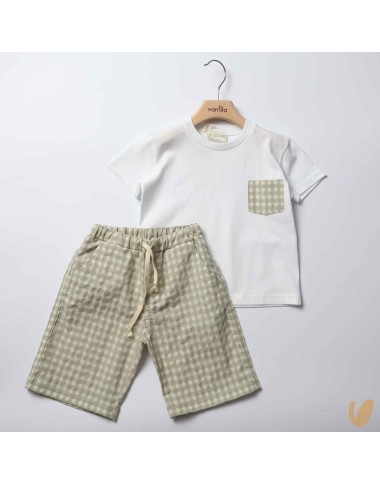 Completo t-shirt e bermuda vichy Completo
