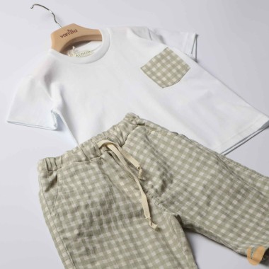 Completo t-shirt e bermuda vichy Completo
