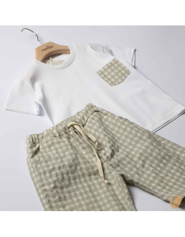 Completo t-shirt e bermuda vichy Completo