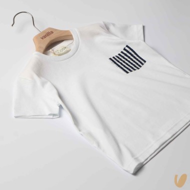 T-shirt con tasca righe T-Shirt e Polo