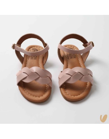 Braid leather sandals