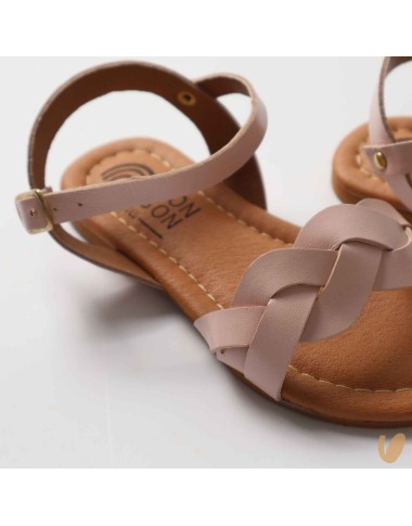 Braid leather sandals