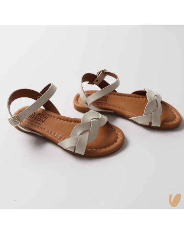 Braid leather sandals