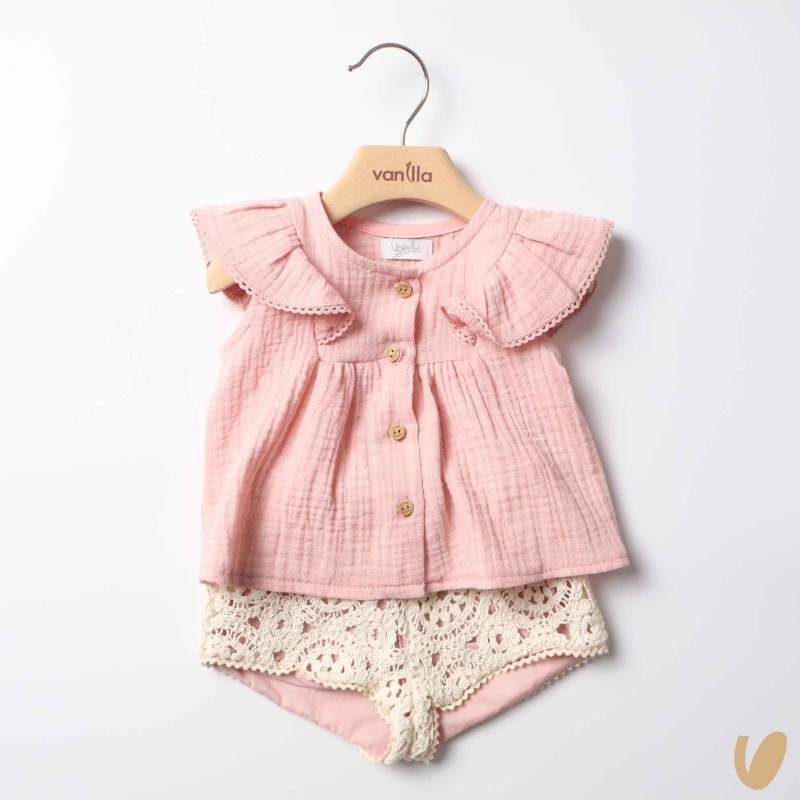Camicia e short crochet Completo e Pagliaccetto