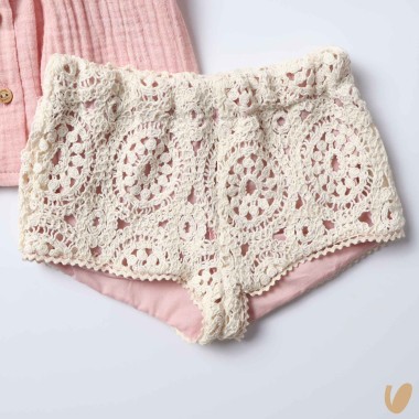 Camicia e short crochet Completo e Pagliaccetto