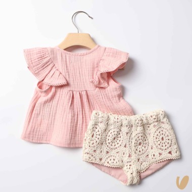 Camicia e short crochet Completo e Pagliaccetto