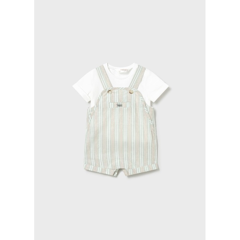 Completo maglia e salopette righe Completo e Pagliaccetto
