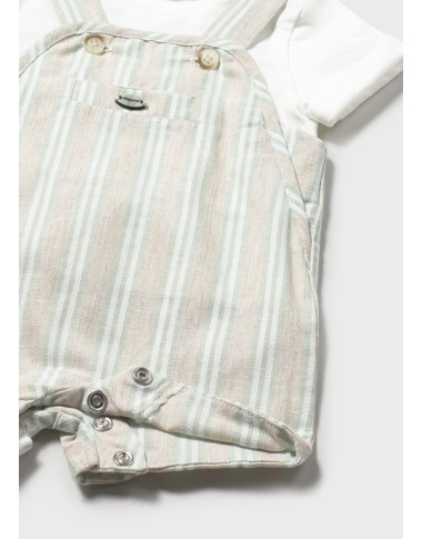 Completo maglia e salopette righe Completo e Pagliaccetto