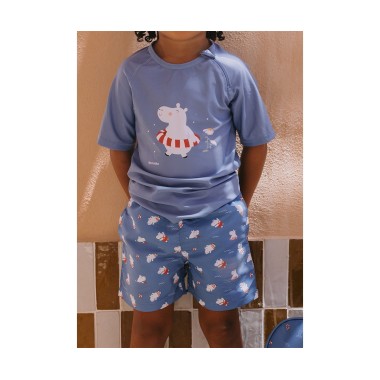 T-shirt nuoto protezione solare Hippo Neonata