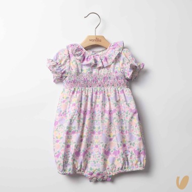 Pagliaccetto punto smock liberty Completo e Pagliaccetto