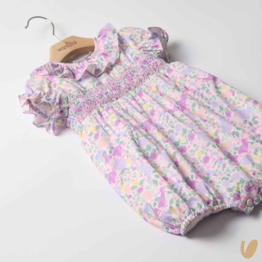 Pagliaccetto punto smock liberty Completo e Pagliaccetto