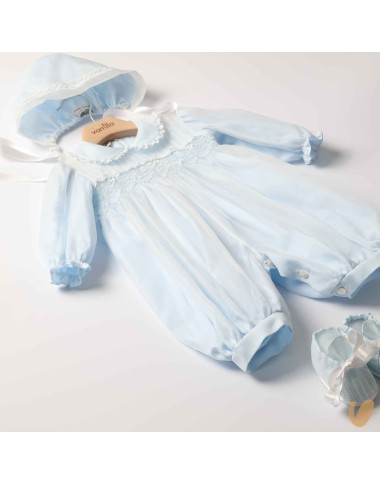 Completo battesimo in organza di seta Battesimo
