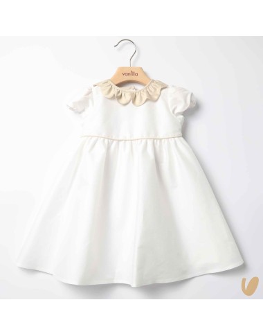 Shantung necklace flower dress