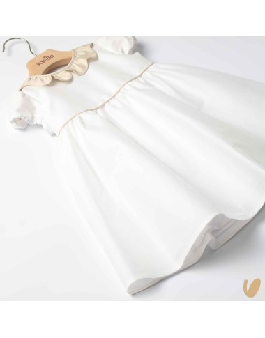 Shantung necklace flower dress