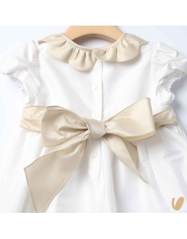 Shantung necklace flower dress