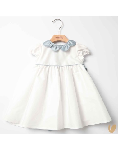 Shantung necklace flower dress