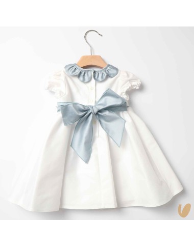 Shantung necklace flower dress
