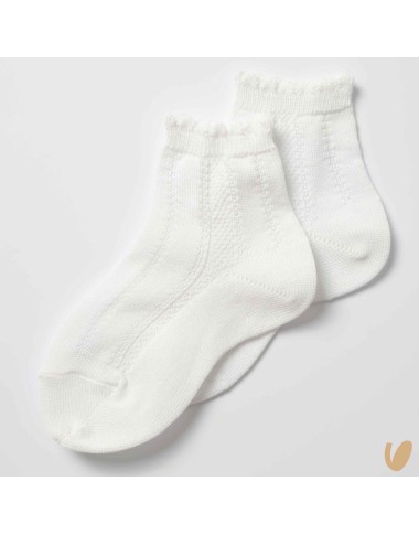 Cotton sock with perforated details