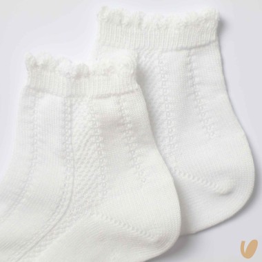 Calzino in cotone con dettagli traforati Calzini Corti