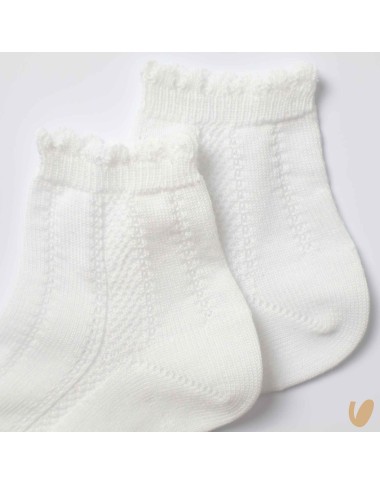 Cotton sock with perforated details