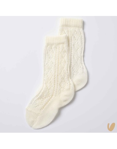 Extra long pierced end cotton socks