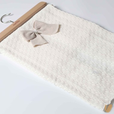 Coperta trecce e fiocco in filo di cotone Coperta e Lenzuola
