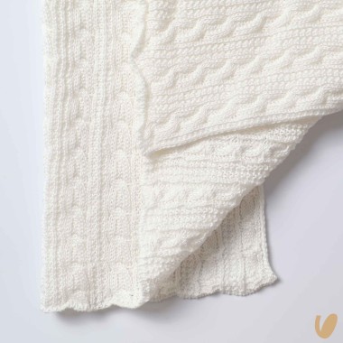 Coperta trecce e fiocco in filo di cotone Coperta e Lenzuola