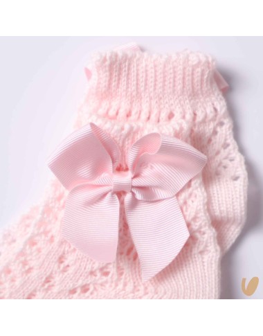 Short perforated sock with Gros Grein bow